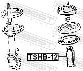 FEBEST Dust Cover Kit, shock absorber (TSHB-12)