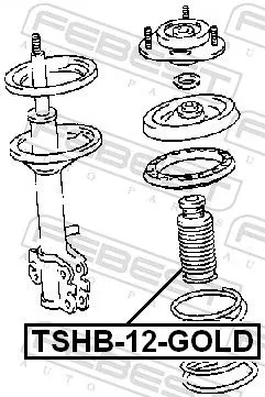 FEBEST Dust Cover Kit, shock absorber (TSHB-12-GOLD)