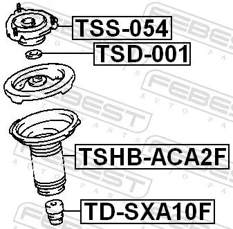 FEBEST Protective Cap/Bellow, shock absorber (TSHB-ACA2F)