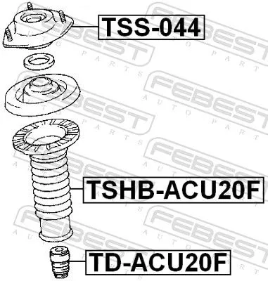 FEBEST Protective Cap/Bellow, shock absorber (TSHB-ACU20F)