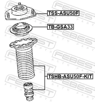 FEBEST Dust Cover Kit, shock absorber (TSHB-ASU50F-KIT)