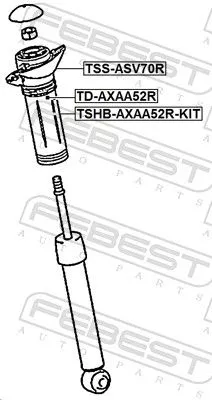 FEBEST Dust Cover Kit, shock absorber (TSHB-AXAA52R-KIT)