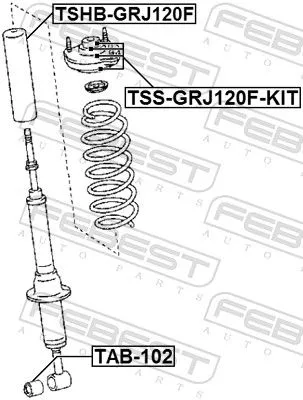FEBEST Protective Cap/Bellow, shock absorber (TSHB-GRJ120F)