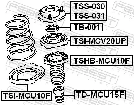 FEBEST Protective Cap/Bellow, shock absorber (TSHB-MCU10F)