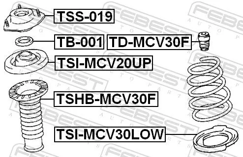 FEBEST Protective Cap/Bellow, shock absorber (TSHB-MCV30F)