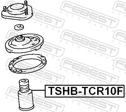 FEBEST Protective Cap/Bellow, shock absorber (TSHB-TCR10F)