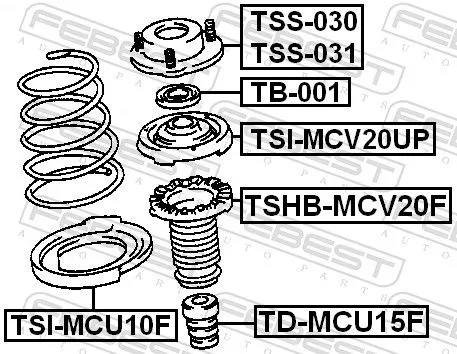 FEBEST Suspension Strut Support Mount (TSS-031)