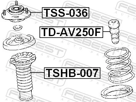 FEBEST Suspension Strut Support Mount (TSS-036)