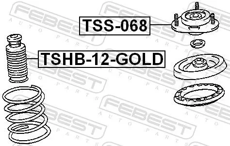 FEBEST Suspension Strut Support Mount (TSS-068)