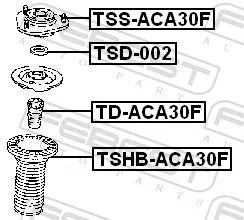 FEBEST Suspension Strut Support Mount (TSS-ACA30F)