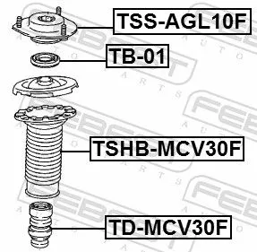 FEBEST Suspension Strut Support Mount (TSS-AGL10F)