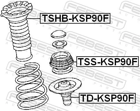 FEBEST Suspension Strut Support Mount (TSS-KSP90F)
