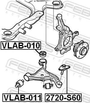 FEBEST Mounting, control/trailing arm (VLAB-011)