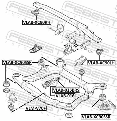 FEBEST Mounting, engine (VLM-V70F)