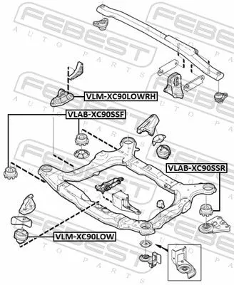 FEBEST Mounting, engine (VLM-XC90LOWRH)