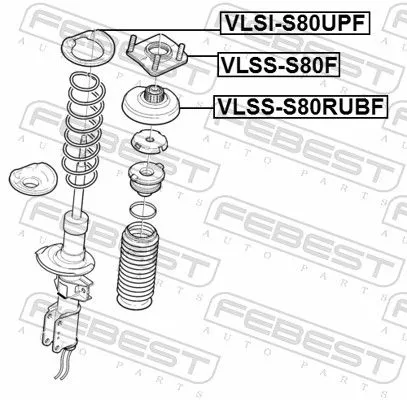 FEBEST Suspension Strut Support Mount (VLSS-S80RUBF)