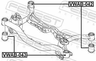 FEBEST Bushing, axle beam (VWAB-042)