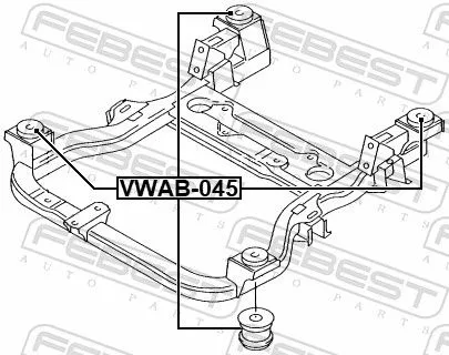 FEBEST Bushing, axle beam (VWAB-045)