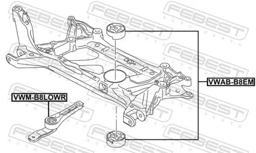 FEBEST Mounting, engine (VWAB-B8EM)