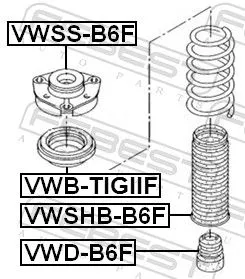 FEBEST Rolling Bearing, suspension strut support mount (VWB-TIGIIF)