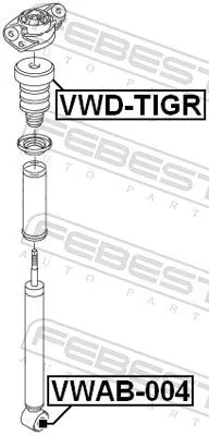 FEBEST Rubber Buffer, suspension (VWD-TIGR)