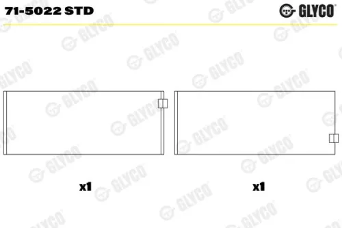 GLYCO Connecting Rod Bearing (71-5022 STD)