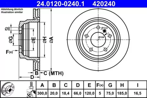 ATE Brake Disc (24.0120-0240.1)