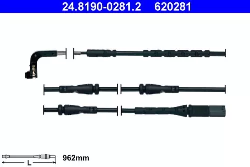 ATE Warning Contact, brake pad wear (24.8190-0281.2)