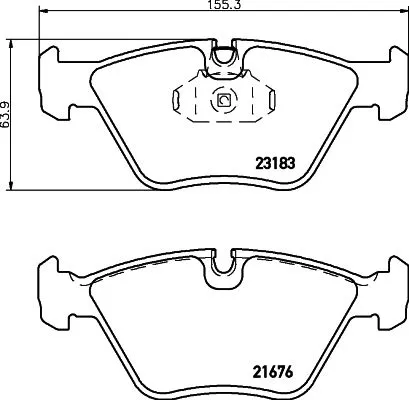 HELLA PAGID Brake Pad Set, disc brake (8DB 355 009-001)