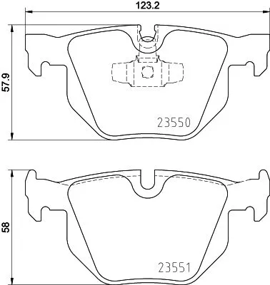 HELLA PAGID Brake Pad Set, disc brake (8DB 355 011-801)