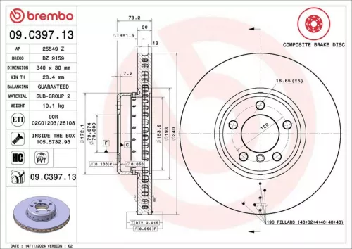 BREMBO Brake Disc (09.C397.13)