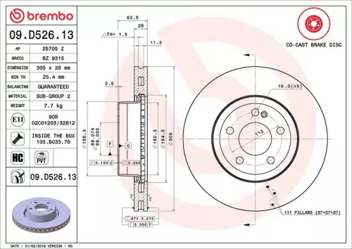 BREMBO Brake Disc (09.D526.13)