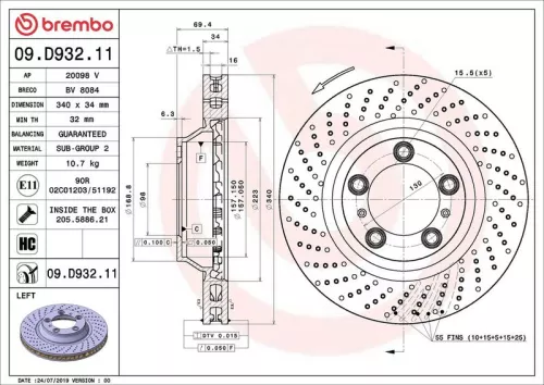 BREMBO Brake Disc (09.D932.11)
