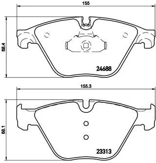 BREMBO Brake Pad Set, disc brake (P 06 074)
