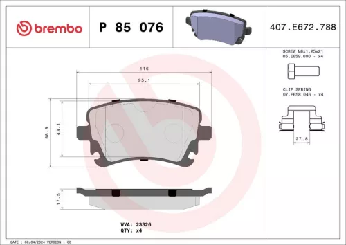 Brake Pad Set, disc brake