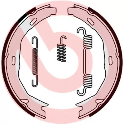 BREMBO Brake Shoe Set, parking brake (S 50 522)