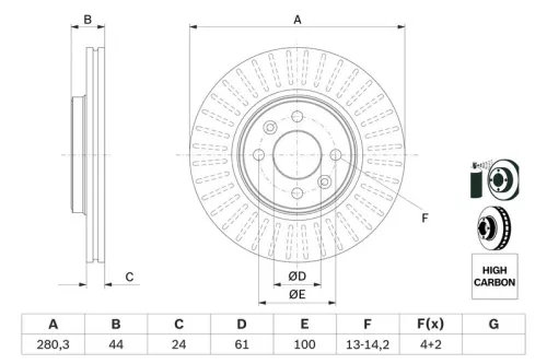 BOSCH Brake Disc (0986478590)