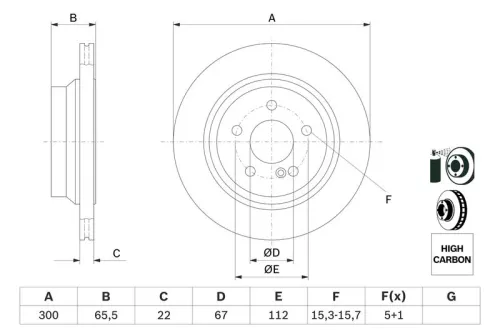 BOSCH Brake Disc (0986479042)