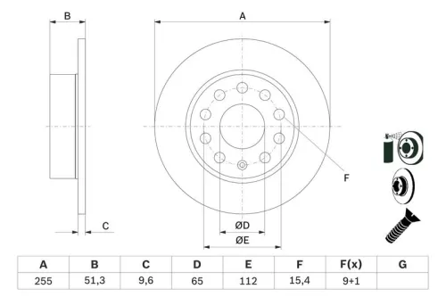 BOSCH Brake Disc (0986479099)
