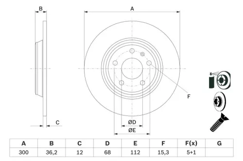 BOSCH Brake Disc (0986479382)