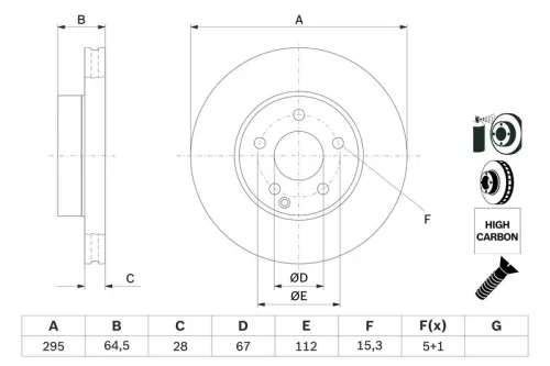 BOSCH Brake Disc (0986479407)