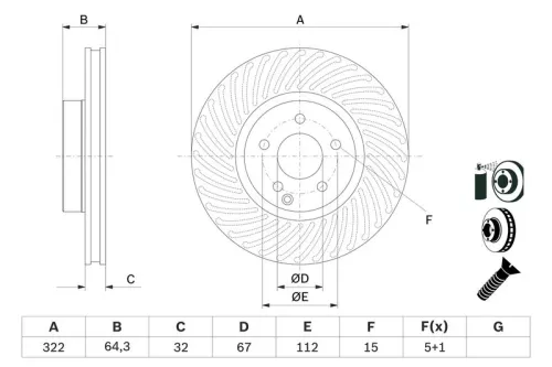 BOSCH Brake Disc (0986479652)