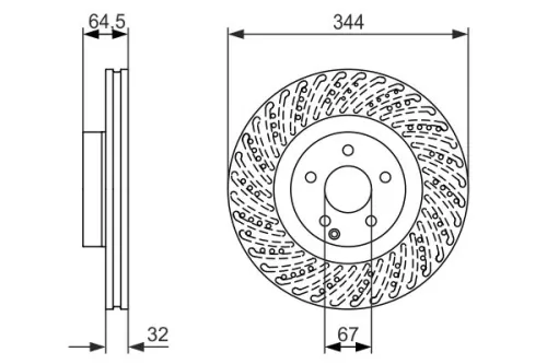 BOSCH Brake Disc (0986479764)