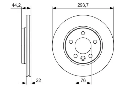 BOSCH Brake Disc (0 986 479 S06)