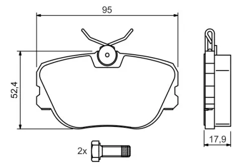BOSCH Brake Pad Set, disc brake (0 986 494 058)