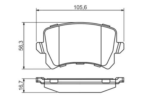 BOSCH Brake Pad Set, disc brake (0 986 494 344)