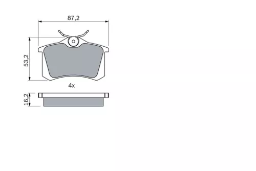 BOSCH Brake Pad Set, disc brake (0 986 494 387)