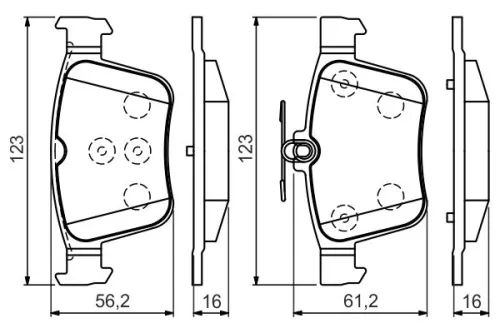 BOSCH Brake Pad Set, disc brake (0986494658)