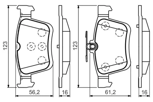 BOSCH Brake Pad Set, disc brake (0986494659)