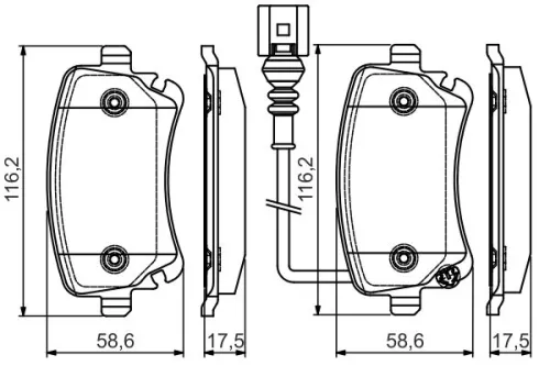 BOSCH Brake Pad Set, disc brake (0 986 495 094)
